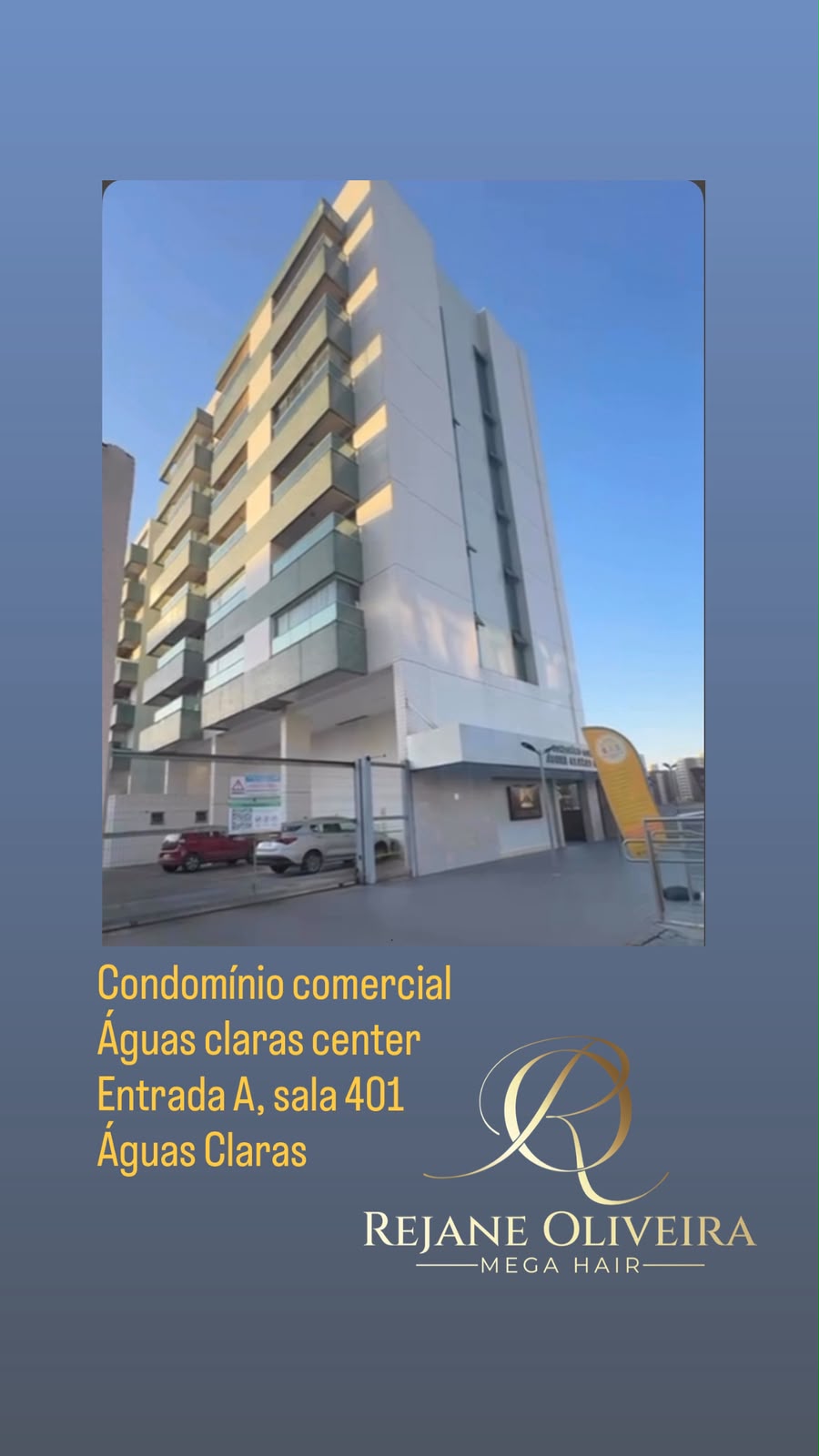 Fachada do Condomínio Comercial Águas Claras Center, onde fica o studio