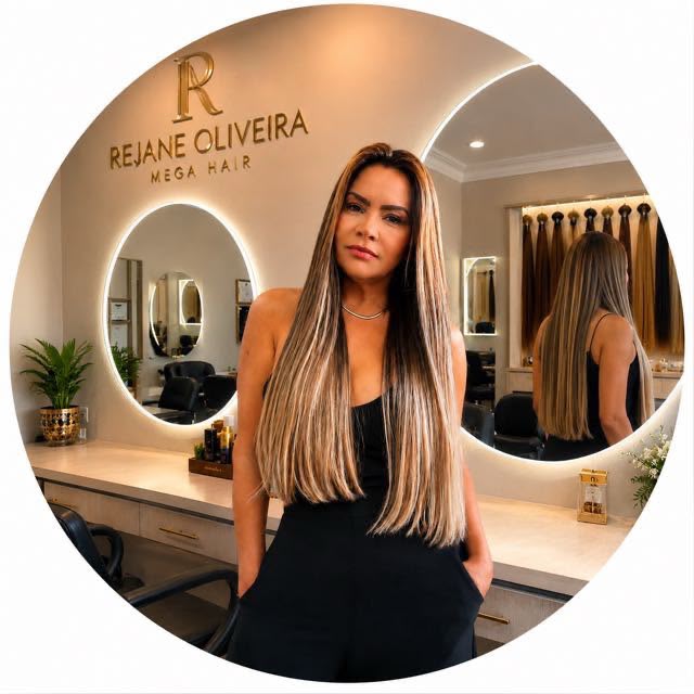 Rejane Oliveira, especialista em mega hair, no seu studio em Águas Claras